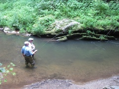 Doe River 28Jun09  10  - Dad in the honey hole